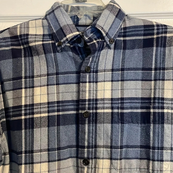 Lands’ End mens blue button down flannel shirt size small - Picture 2 of 8